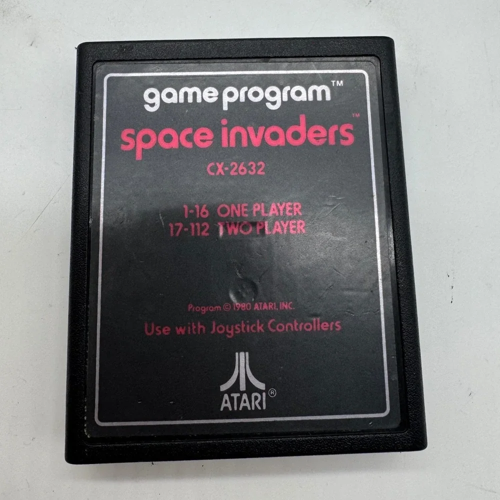Atari 2600 Space Invaders Game Cartridge CX-2632 Vintage 1980 Arcade Classic